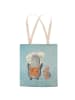 Mr. & Mrs. Panda Shopper-Tasche Pinguin & Maus Wanderer ohne Spruch in Eisblau