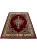 KADIMA DESIGN Teppich Orient Kurzflor Medaillon Polypropylen Wohnzimmer in Rot