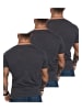 Amaci&Sons Herren 3er-Pack T-Shirts 3. EUGENE in (3x Anthrazit)