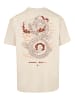 F4NT4STIC Heavy Oversize T-Shirt Drache Feuer Japan in sand
