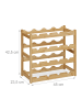 relaxdays Weinregal in Natur - (B)45 x (H)42,5 x (T)23,5 cm