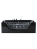 Beliani Whirlpool Badewannen SAMANA in Schwarz - (W) 71 x (H) 55 x (L) 153 cm
