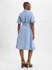 Ambiance Freizeitkleid mit Leinen-Anteil in blau - 0002