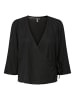 Pieces Wickelbluse in Black