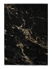 Vivorum Wohnzimmer Kurzflor Teppich Mineral 425 in schwarz