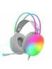 Inca Kopfhörer mit Mikrofon Gaming Headset 7.1 Virtual Surround RGB in Weiß