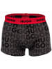 HUGO Boxershort 3er Pack in Schwarz/Dunkelgrau