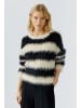 Oui Pullover in white black