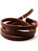 Himmelsflüsterer  Cognac-Braunes Echt-Leder Wickelarmband für Herren