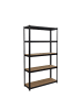 relaxdays Schwerlastregal in Schwarz/ Braun - (B)120 x (H)200 x (T)40 cm
