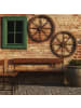 relaxdays 2x Wagenrad in Natur - 75 cm