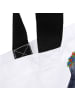 Mr. & Mrs. Panda City-Shopper Pinguin Blumen mit Spruch in Weiß