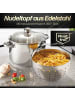 Stoneline Edelstahl Nudeltopf 24 cm | mit Deckel in Silber