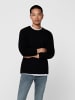 Only&Sons Dünner Langarm Strickpullover Rundhals Basic Sweater ONSPANTER in Schwarz