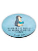 Mr. & Mrs. Panda Rund Magnet Pinguin Buch mit Spruch in Eisblau