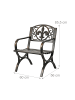 relaxdays Gartenstuhl in Schwarz/ Bronze - (B)60 x (H)85,5 x (T)56 cm
