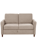 Beliani 2-Sitzer Sofa MARE in Beige/Braun - (W) 143 x (H) 88 x (L) 77 cm