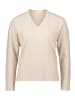 BETTY & CO Strickpullover mit V-Ausschnitt in Beige