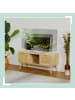 relaxdays TV-Lowboard "Rattan" in Natur - (B)100 x (H)45,5 x (T)40 cm