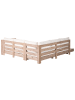 Beliani Sitzgruppe MARETTIMO in Braun/Weiß - (W) 225 x (H) 64 x (L) 212 cm linksseitig