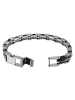 Adeliás Herren Armband – Gliederarmband aus Edelstahl 21 cm in silber