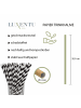 LUXENTU 100er Set Papier-Trinkhalme gestreift in 20 cm in Schwarz / Weiß