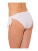 Aquarti Damen Bikinihose seitlich zum Binden in schönen Unifarben in weiß