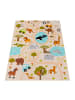 KADIMA DESIGN Kinderteppich waschmaschinenwaschbar Safari‑Straßen in Mehrfarbig