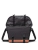 Herschel Cove Messenger - Umhängetasche S 24.5 cm (grid-black) in black/saddle brown