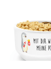 Mr. & Mrs. Panda Schüssel Pinguin Pommes mit Spruch in Weiß