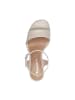 Tamaris Sandalen mit Absatz aus Leder Ivory patent