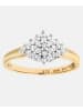 Diamant L'éternel Cluster-Ring aus 375 Gelbgold mit Diamant