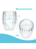 Intirilife Doppelwandiges Thermo Glas 210ml Teeglas Kaffeeglas Isoliert in Transparent