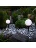 STAR Trading LED Solar Gartenkugel Erdspieß  32cm,  15cm warmweiße LED Lichtsensor