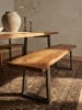 KADIMA DESIGN Esszimmerbank 120x40x45,5 cm Massivholz / Metall mit