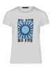 Zero  Printshirt mit Aufdruck in Patch White/Blue