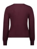 BETTY & CO Strickpullover mit Strickdetails in Dark Aubergine