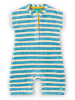 Little Green Radicals Organic Towelling Romper in Blue