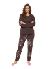 Ulla Popken Pyjama in pinienbraun