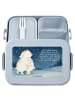 Mr. & Mrs. Panda MEPAL Bentobox Eisbär Umarmen Design mit Spruch in Blau Pastell