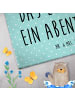 Mr. & Mrs. Panda Gästehandtuch Eule Federschmuck mit Spruch in Türkis Pastell