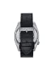 Heritor Amadeus Halbskelett-Uhr mit Lederarmband in Silver/Black