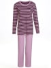 WITT WEIDEN Schlafanzüge in rosé-geringelt + lila-geringelt