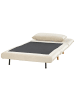 Beliani Schlafsofa SETTEN in Weiß/Braun - (W) 104 x (H) 82 x (L) 90 cm
