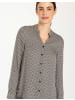 More & More Viskosebluse in circle twotone print black offwhite