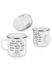 Mr. & Mrs. Panda Emaille Tasse Spruch Mobbing bewältigen Selbstw... in Weiß