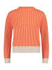 BETTY & CO Strickpullover mit Strickdetails in Cream/Orange