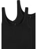 Schiesser Unterhemd / Top Teens Girls 95/5 Organic Cotton in Schwarz