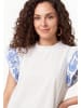 usha FESTIVAL Women Blouse in White Blue