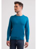 CASH-MERE.CH Rundhals Pullover in Mykonos Blau